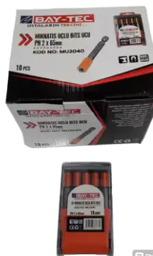 BAYTEC BİTS UÇ 2 YÖNLÜ PH2X65 MM (10)