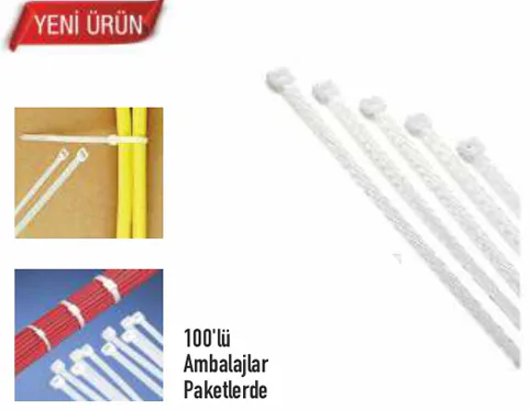 BAYTEC KABLO BAĞI BEYAZ 2.5x250 (100 AD)