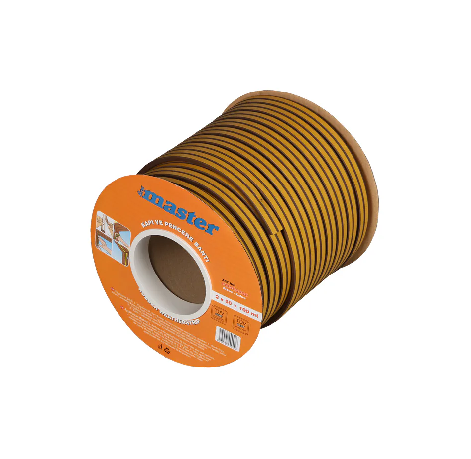 KAUÇUK FİTİL BANT(9mmx6mm) KAHVE 100 mt