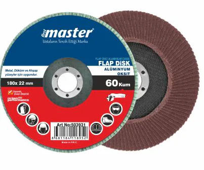 MASTER 180MM FLAP DİSK OKSİT ZIMPARA 60 KUM