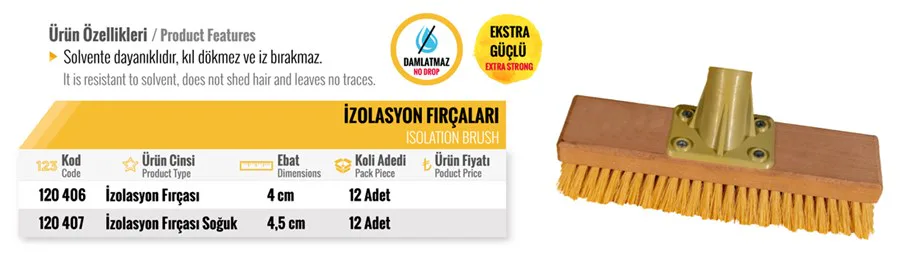 Şahin İzolasyon Fırçası Ahşap(12)