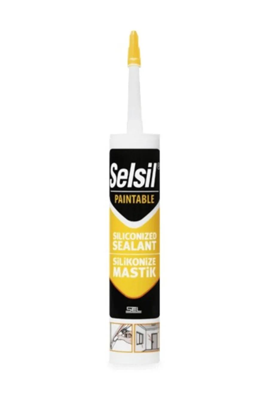 SELSİL SİLİKONİZE MASTİK ANTRASİT GRİ 450 G.(25ad)