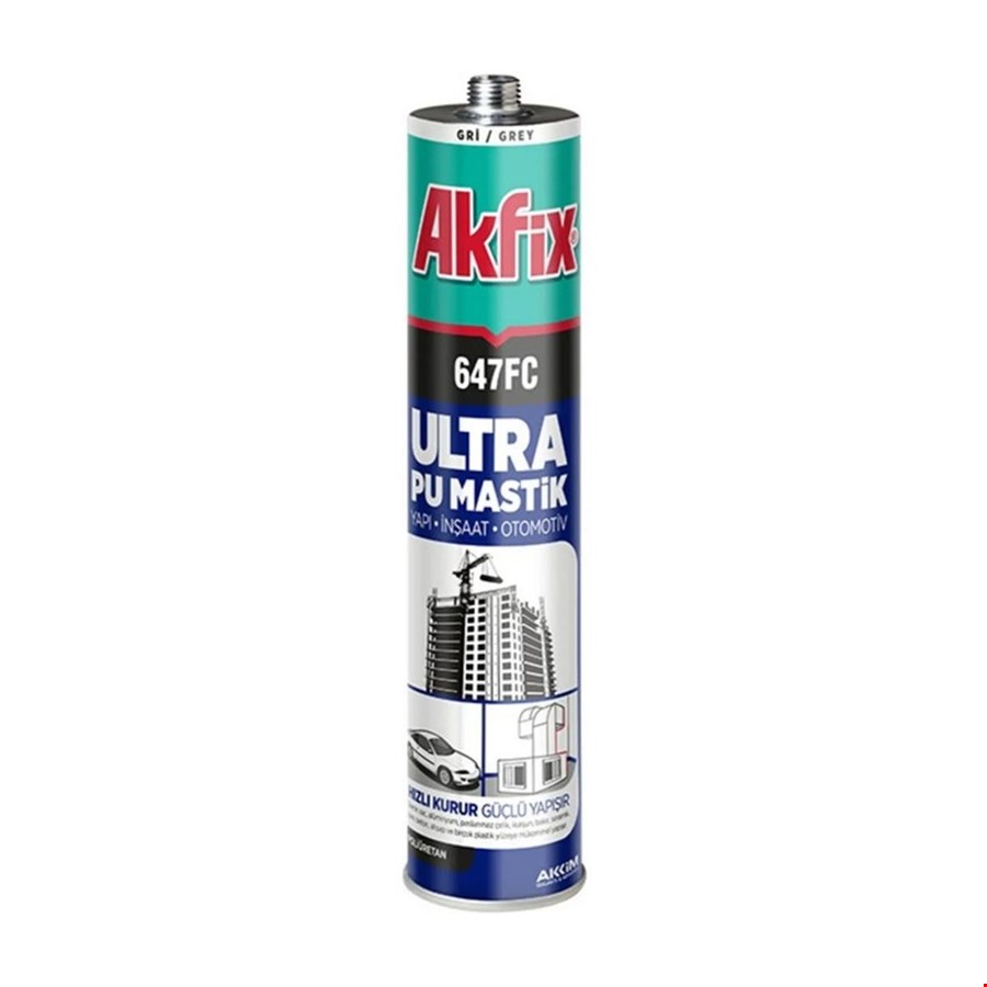 Akfix AA476.1 Mastik Otomotiv-Yapı 280ml Antrasit Gri 647FC