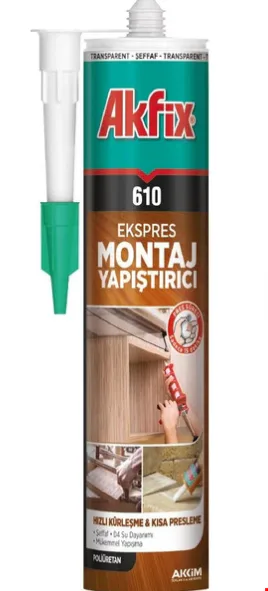 Akfix GA440P Pu Ekspres Montaj Yapıştırıcı 280ml Şeffaf 610