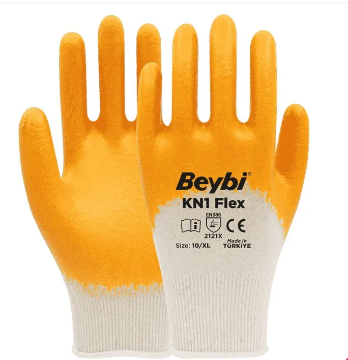 Beybi Nitril Örme Eldiven k1 Flex (Kn1) Sarı 10