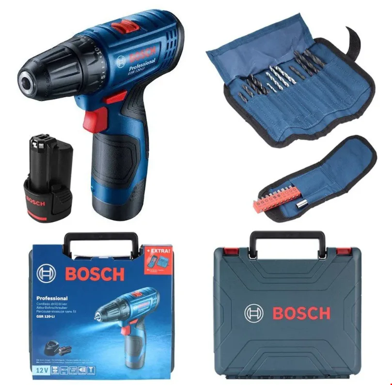 Bosch 06019G8002 GSR 120 Lı + 23 Parça Vidalama Seti