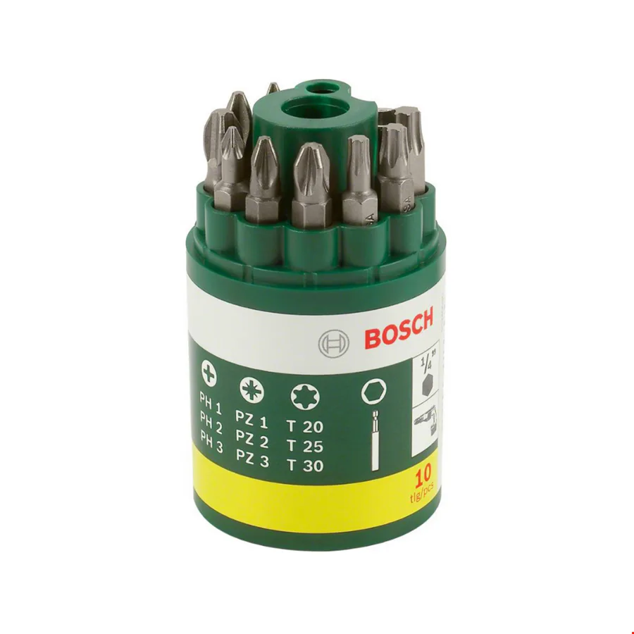 Bosch 2607019452 Vidalama Ucu Seti 10 Parça PH+PZ+T