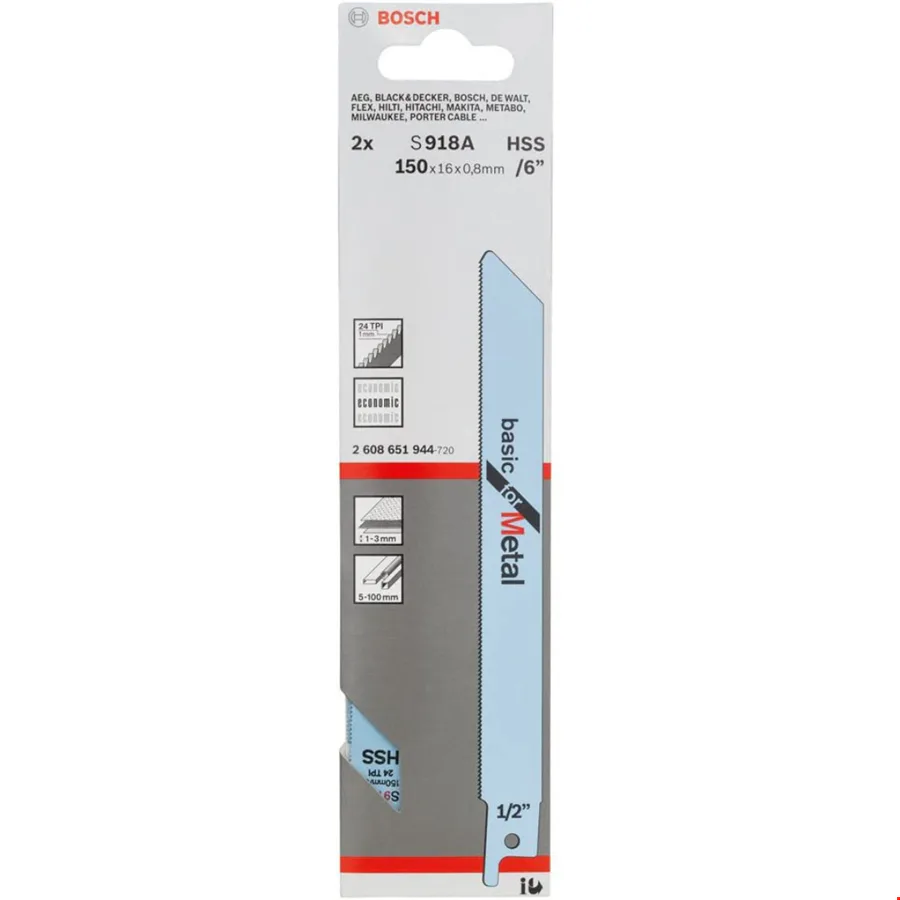 Bosch 2608651944 Panter Testere Basicfor Metal S918AF