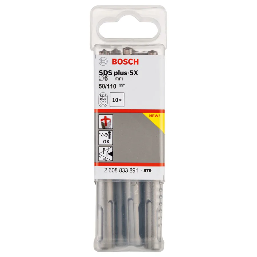 Bosch 2608833891 SDS-Plus-5X 6*110 mm 10'lu Paket