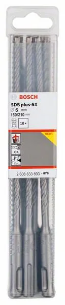Bosch 2608833893 SDS-Plus-5X 6*210 mm 10'lu Paket