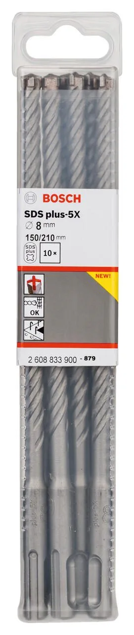 Bosch 2608833900 SDS-Plus-5X 8*210 mm 10'lu Paket