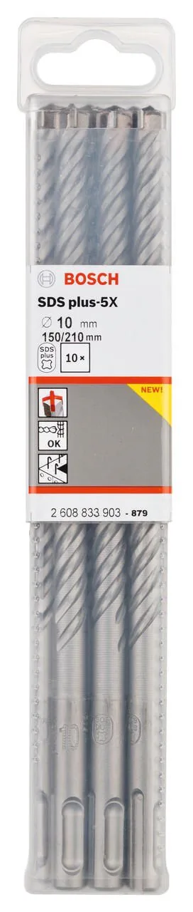 Bosch 2608833903 SDS-Plus-5X 10*210 mm 10'l Pkt