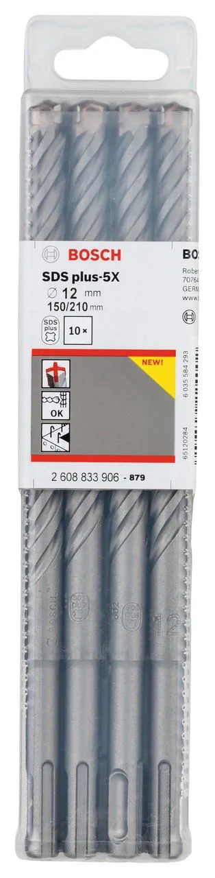 Bosch 2608833906 SDS-Plus-5X 12*210 mm 10'l Paket