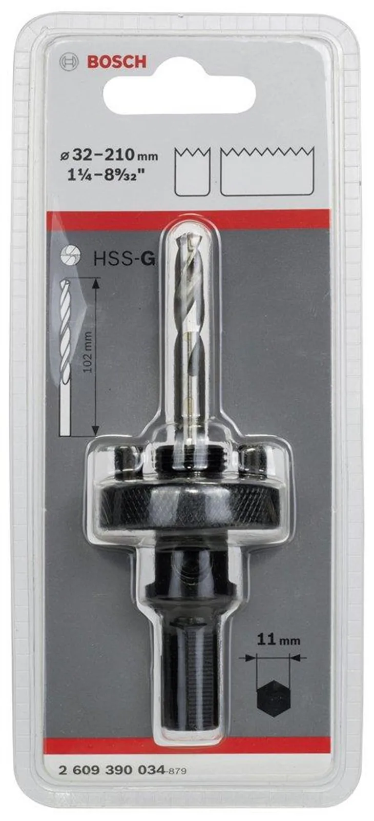 Bosch 2609390034 11 mm Hex Adaptör 32-210 mm Panç