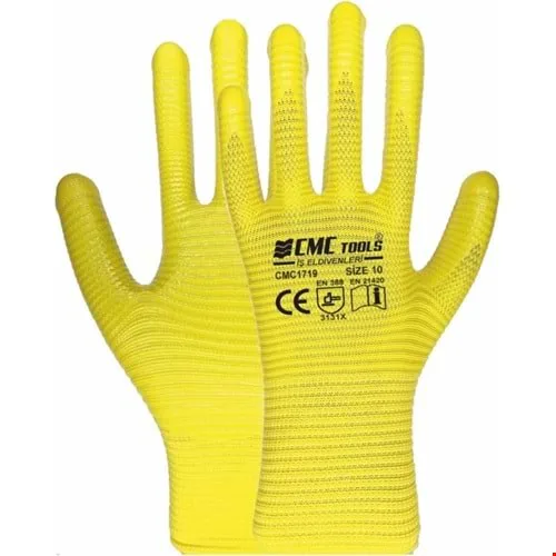 CMC 1719 Zebra Eldiven 1/2 Sarı No:10