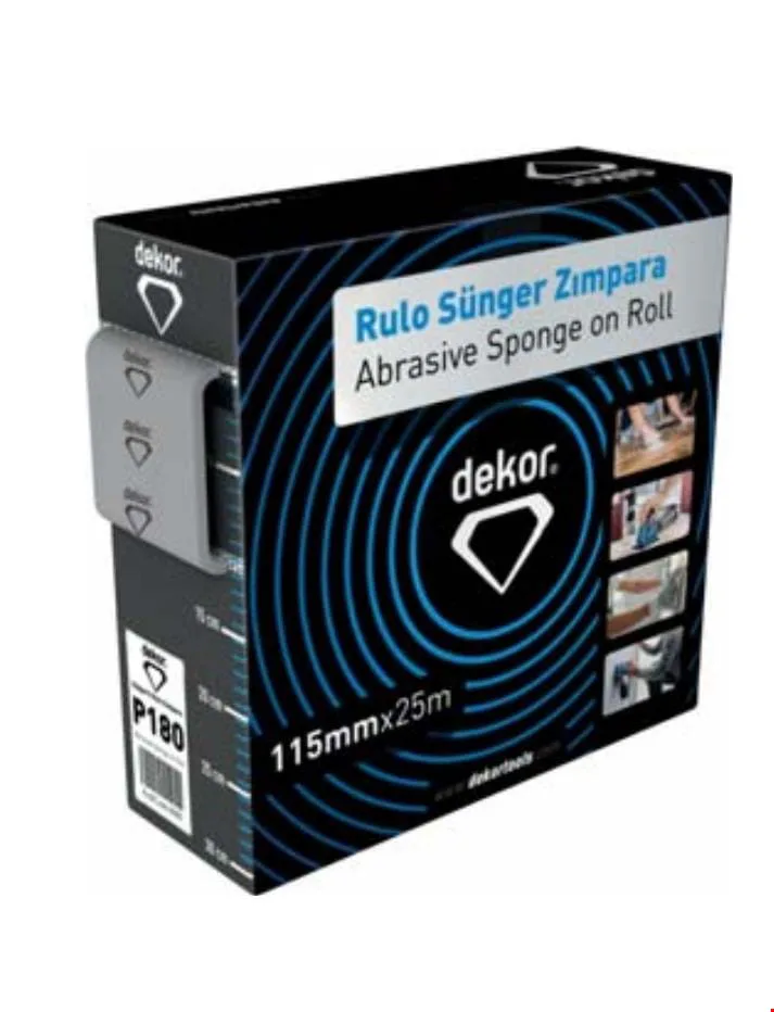 Dekor 1970 Rulo Sünger Zımpara 115*25mt P60