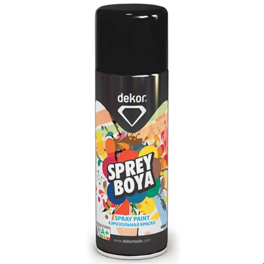 Dekor 653 Sprey Boya 400 ml Parlak Siyah