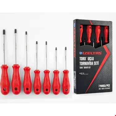 İzeltaş 4776 00 8107 Tork Uçlu Tornavida 7 Li Delikli
