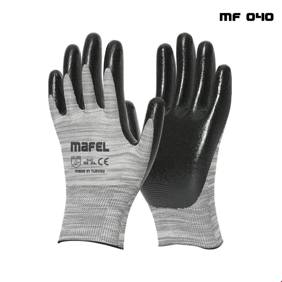 Mafel MF-040 Nitril Eldiven Gri 10 No