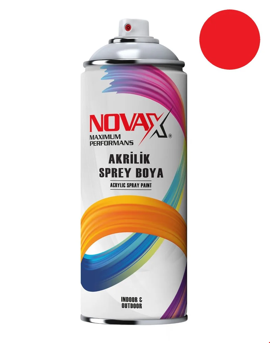 Novax Akrilik Sprey Boya 400 Ml Kırmızı