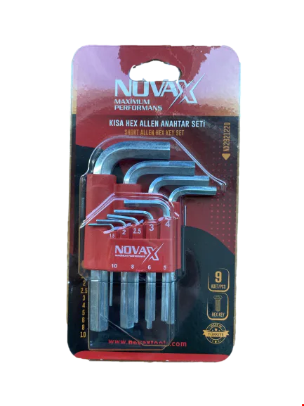 Novax Alyan Anahtar Kısa 9'lu Set