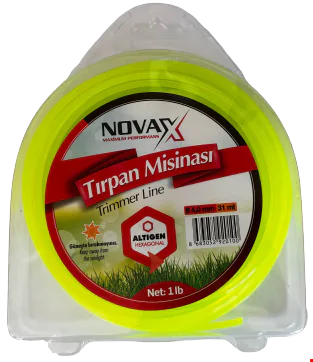 Novax Tırpan Misina Altıgen Sarı 4mm 31 mt
