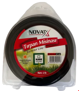 Novax Tırpan Misina Kare Siyah 3.3mm 41 mt