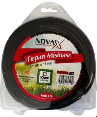 Novax Tırpan Misina Kare Siyah 3.5mm 40 mt