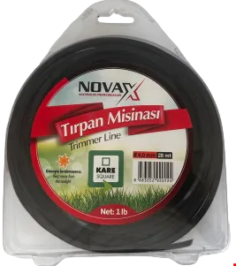 Novax Tırpan Misina Kare Siyah 4mm 28 mt
