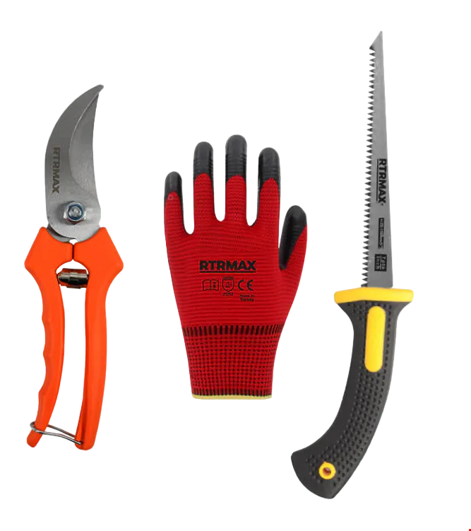 Rtrmax / Rtk7004 3' Lü Set ( Budama Makası-Testere-Eldiven-Bahçe Set)