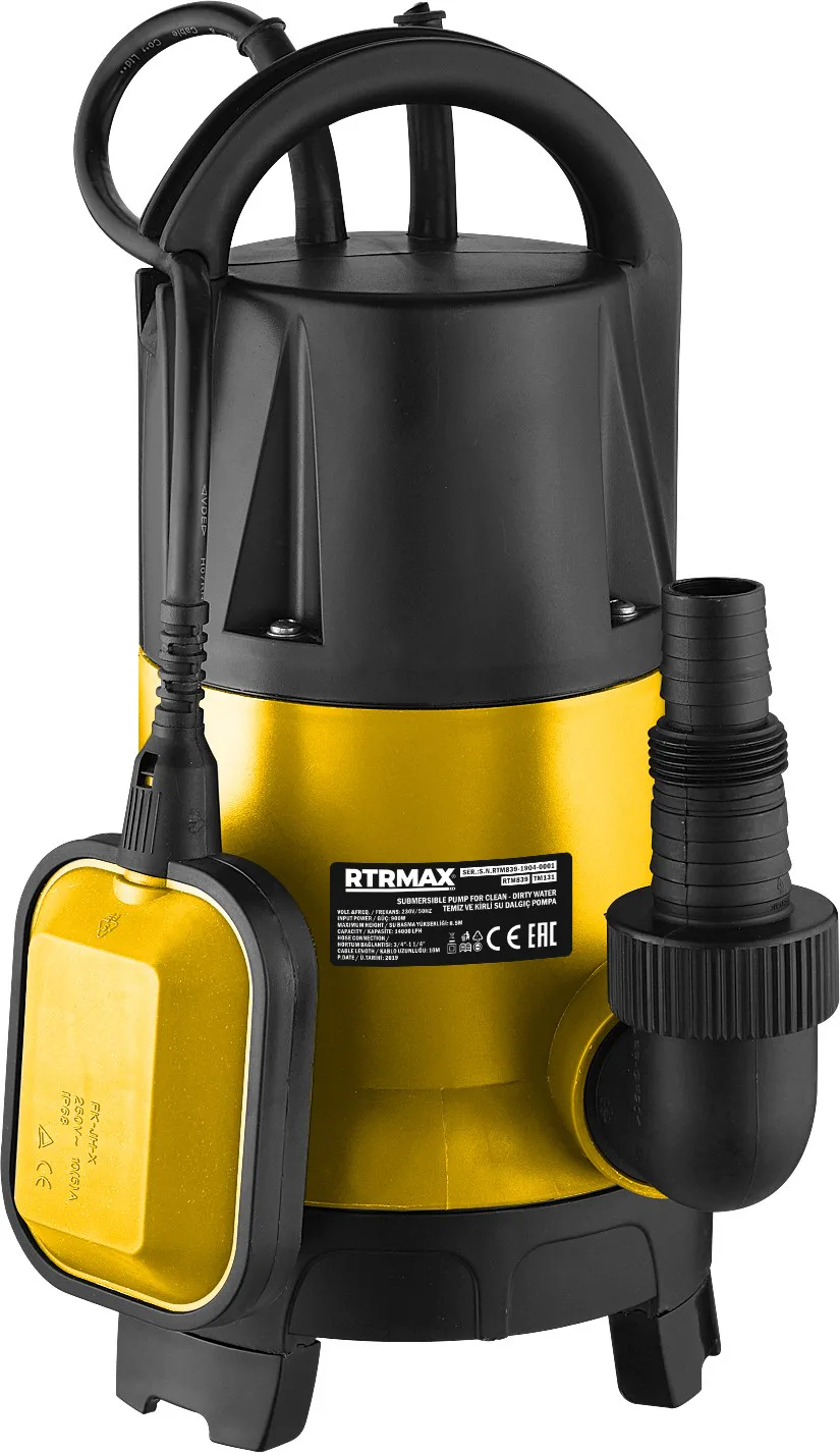 Rtrmax / Rtm839 Dalgıç Kirli Su 900W 9mt