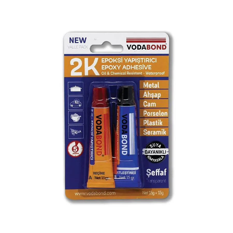 Vodabond 2K Rapid Epoxy Yapıştırıcı 15 + 15 Gr