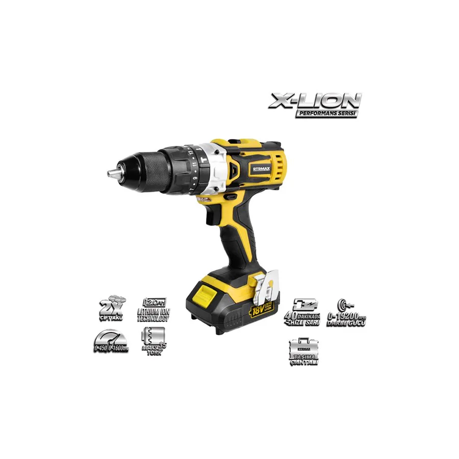 X-LION Rtx1820 Darbeli Matkap 2 AH