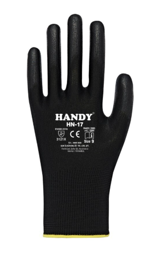 HANDY HN-17 PU ELDİVEN SİYAH NO: 8