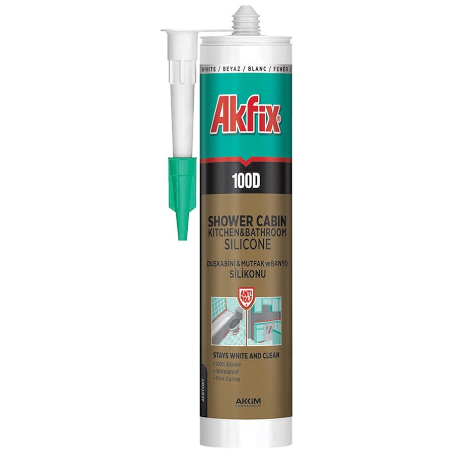 Akfix SA062 Silikon Duşa Kabin 280ml Beyaz