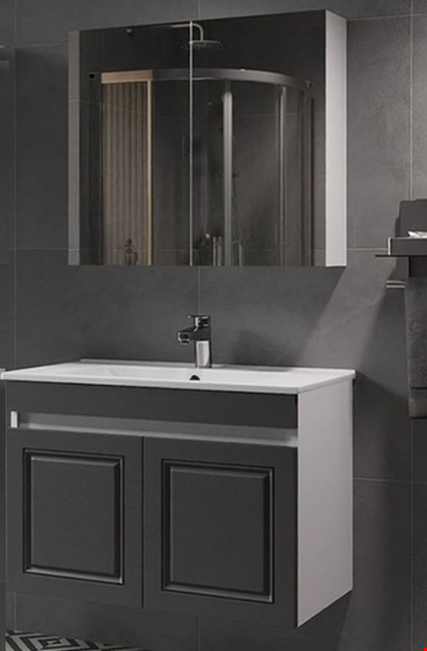 Fiba Arya 80 cm Antrasit Banyo Dolabı