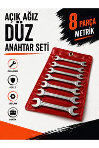AÇIKAĞIZ ( İKİ AĞIZ ) ANAHTAR TAKIM POŞETLİ 8 Lİ