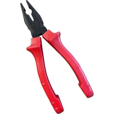 180 MM KIRMIZI İZOLELİ SİYAH KOMBİNE PENSE