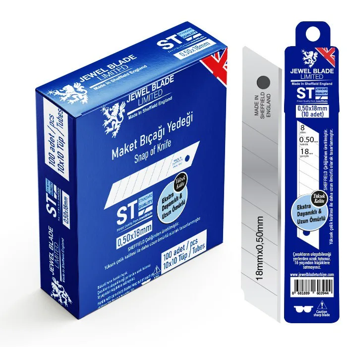 ST-5018 YEDEK MAKET BIÇAK 18MM 0,50*100'LÜ JEWEL (1 kutu = 30 pk)