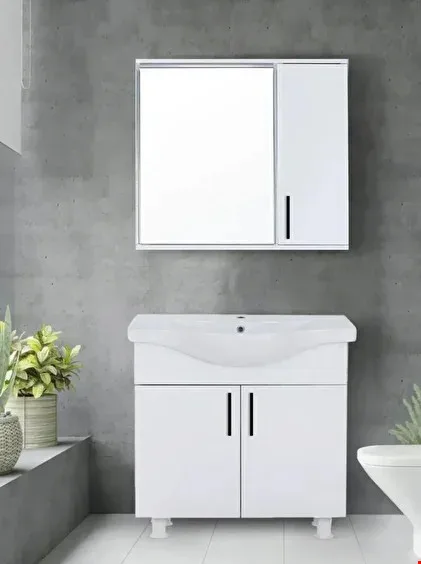 Banyo Dolabı Lavabolu 80 cm
