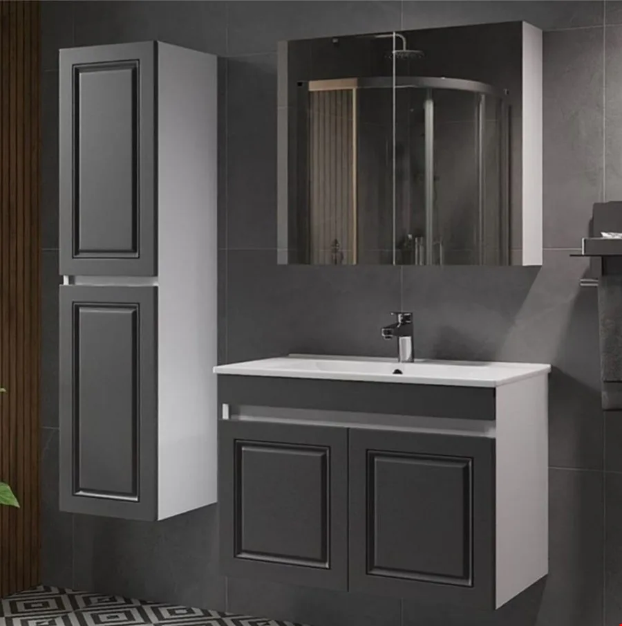 Fiba Arya Banyo Dolabı Antrasit Gri 65 Cm