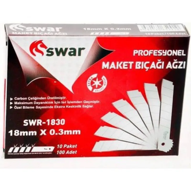 SWAR MAKET BIÇAK YEDEK 18*0,35 MM (100)
