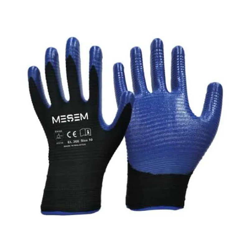 **MEŞEM ZEBRA ELDİVEN MAVİ-SİYAH NO:10 (240)