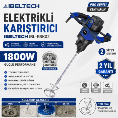 İBELTECH BOYA VE HARÇ KARIŞTIRICI 1800W