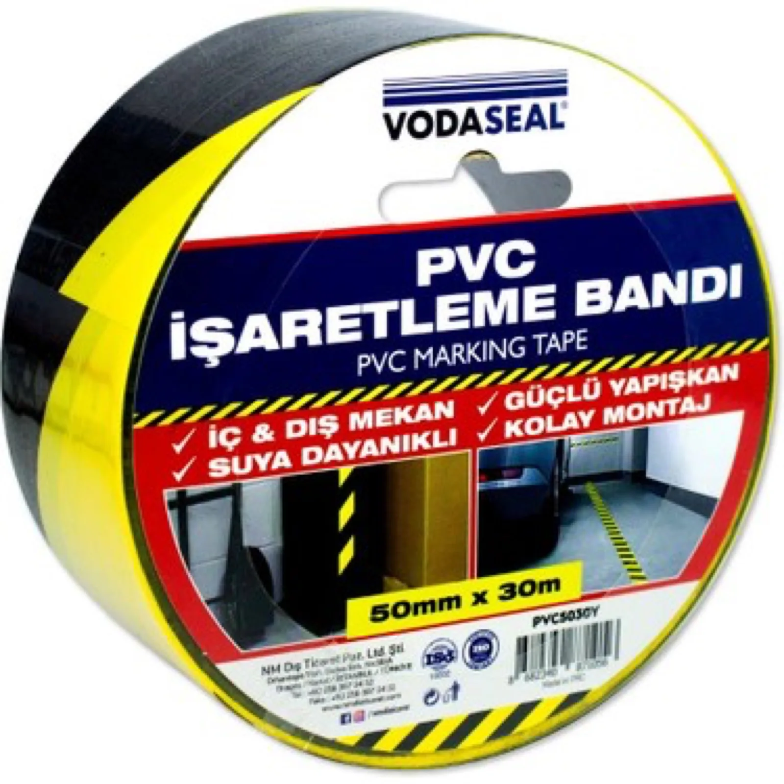 VODASEAL PVC İŞARETLEME BANT 50 MM X 30M