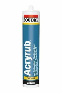 SOUDAL SİLİKONİZE MASTİK 500 GR BEYAZ ACRYRUB