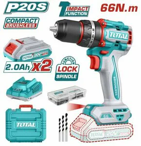 TOTAL LI-ION AKÜLÜ KÖMÜRSÜZ DARBELİ MATKAP