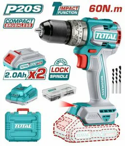 TOTAL LI-ION AKÜLÜ KÖMÜRSÜZ DARBELİ MATKAP