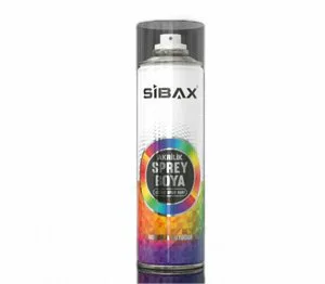SİBAX SPREY BOYA 250 ML PARLAK SİYAH 0326 RAL 9005