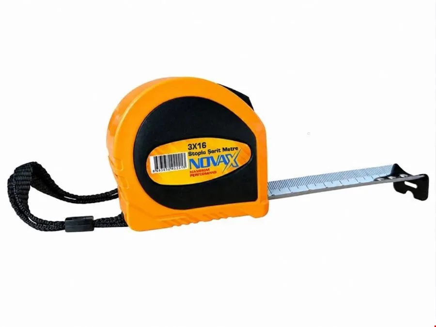 Novax Prof Stoplu Şerit Metre 3*16mm 4776